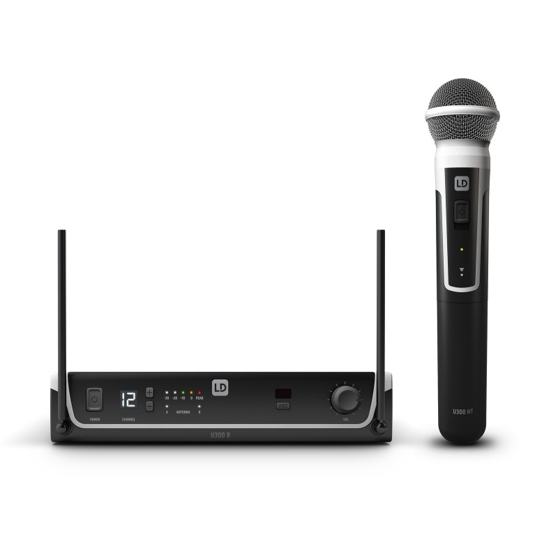 Microfone sem fio dinâmico de mão