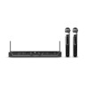 Microfone S/Fio duplo com 2 microfones dinâmicos de mão - 584 - 608 MHz