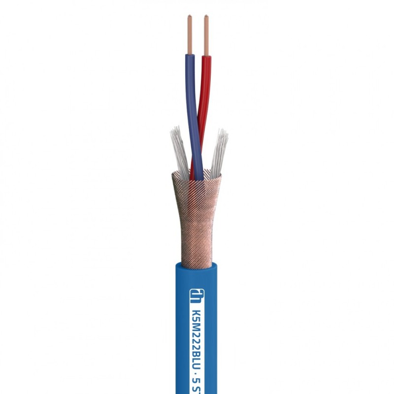 Cabo de microfone AH 2 x 0,22 mm² azul