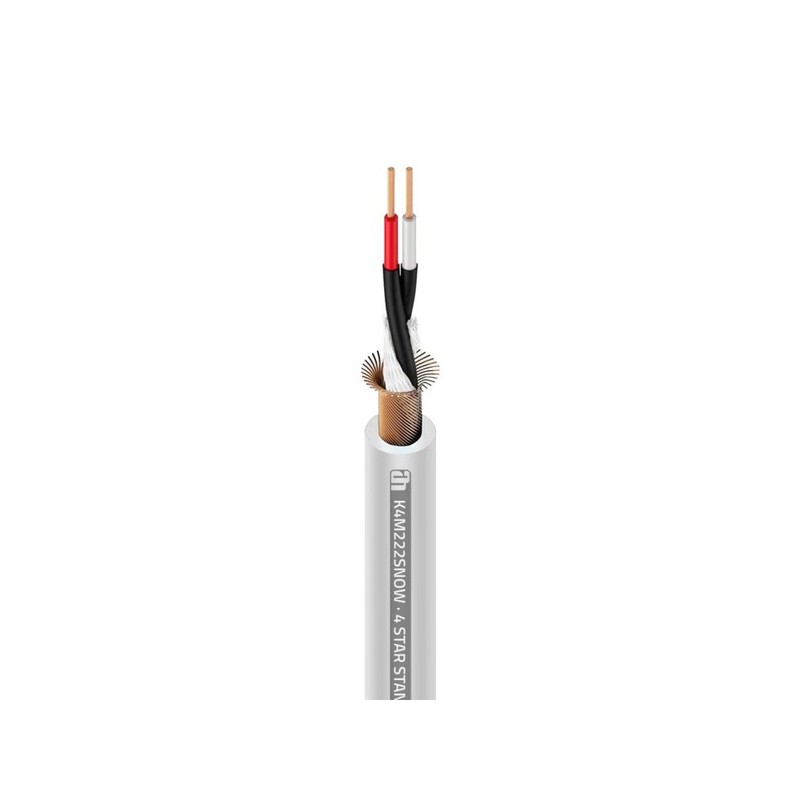 Cabo para microfone AH 0,22 mm² 100 m Branco