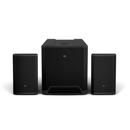 Sistema de som amplificado compacto 2.1